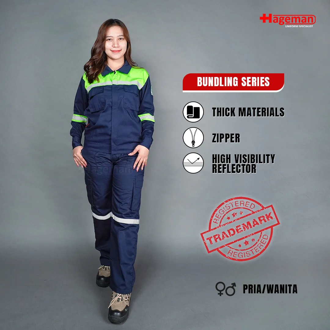 Wearpack Setelan HG Navy-Hijau Stabilo