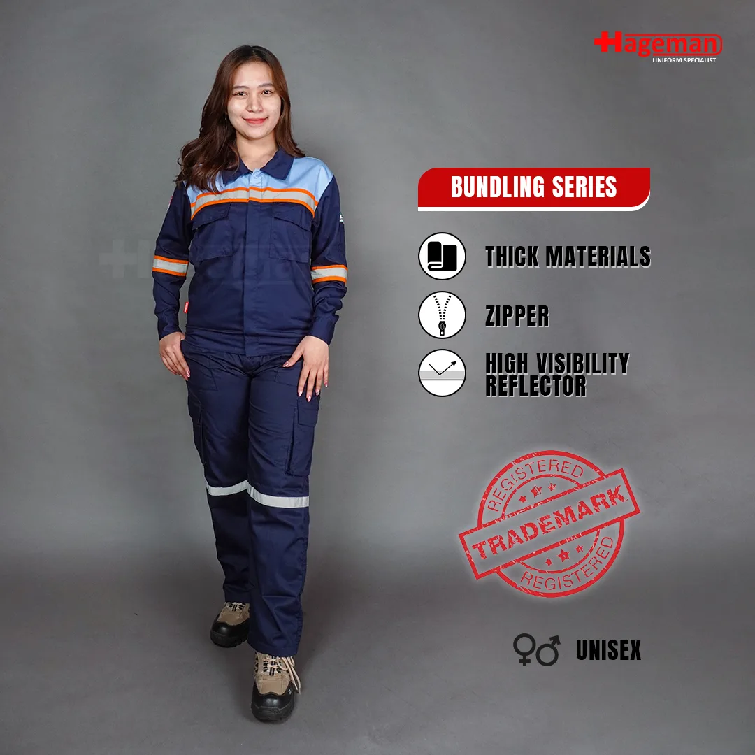 Wearpack Setelan HG Navy-Biru Telor Asin